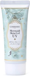 Canmake Mermaid Skin Gel UV C01 CICA Mint Sunscreen Gel SPF 50+ PA++++ Off with Facial Cleanser, Full Body Sun Protection