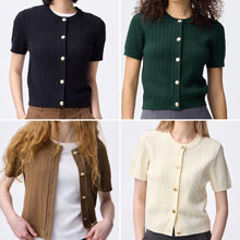 Load image into Gallery viewer, GU Cable metal button cardigan
