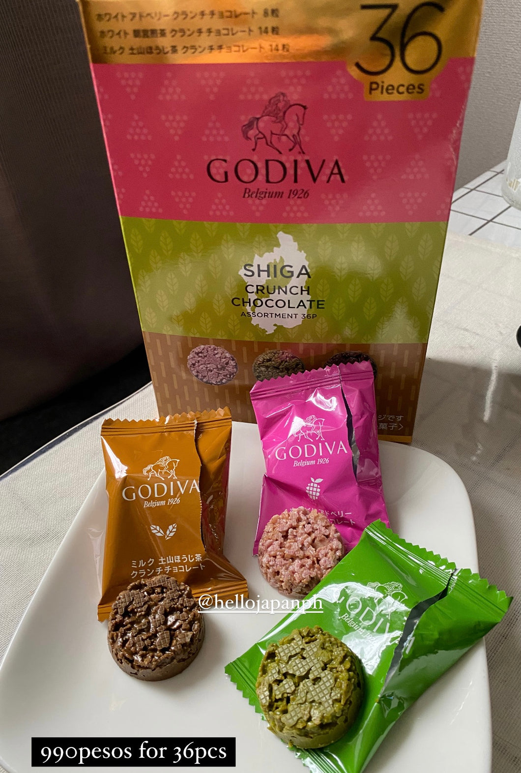 Godiva Shiga Crunch Chocolate 36pcs