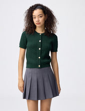 Load image into Gallery viewer, GU Cable metal button cardigan
