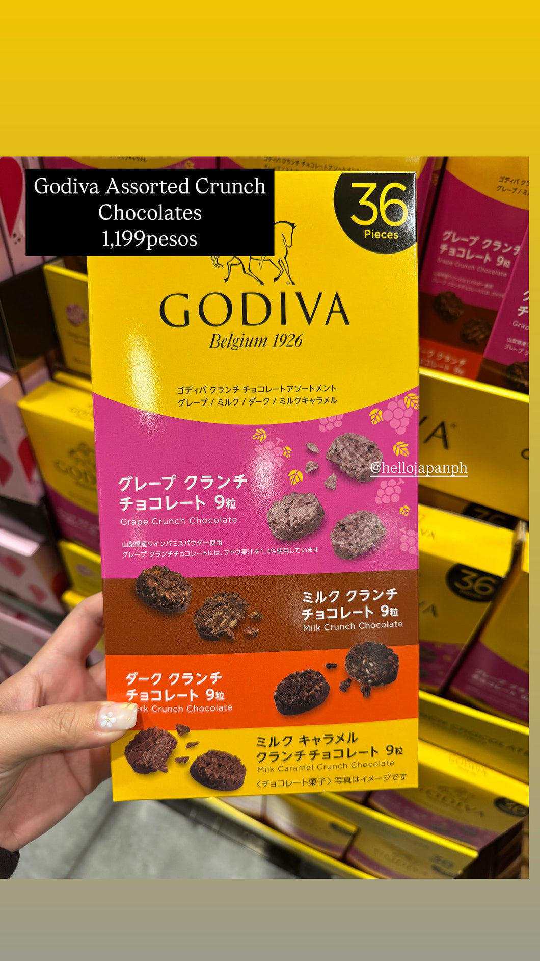 Godiva Assorted Crunch Chocolates (Pre-Order)