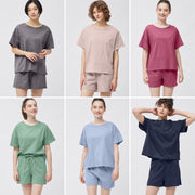 GU Cotton Collar Lounge Set (short sleeves & shorts) (PRE_ORDER)