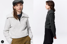 Load image into Gallery viewer, GU Puffy Touch Big Collar Sweater
