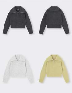 GU Puffy Touch Big Collar Sweater