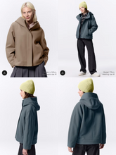 Load image into Gallery viewer, GU Cozy Melton Short Hoodie Coat
