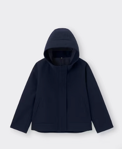 GU Cozy Melton Short Hoodie Coat