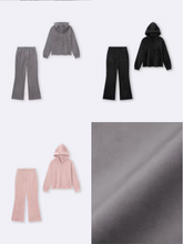 Load image into Gallery viewer, GU Meringue Feel Cat Ear Hoodie Set Long Sleeves &amp; Long Pants + E
