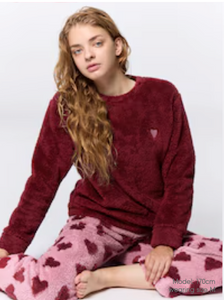 GU Marshmallow Feel Crew Neck Set (Long sleeve) (heart)