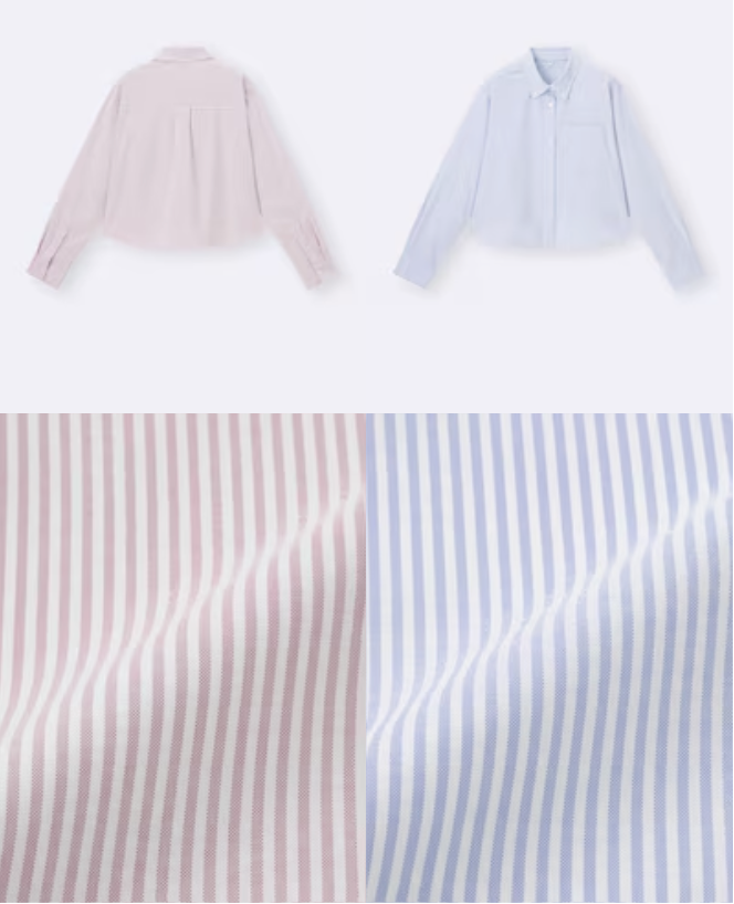 GU Oxford Striped Short Shirt