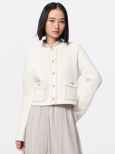 Load image into Gallery viewer, GU Fringe double pocket knit jacket Z
