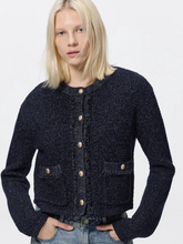 Load image into Gallery viewer, GU Fringe double pocket knit jacket Z
