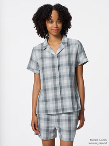 GU Checkered Pajamas (short sleeves & shorts) + E (Pre-Order)