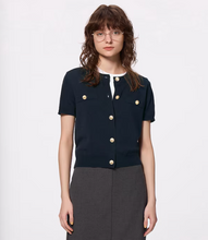 Load image into Gallery viewer, GU Metal Button Cardigan (short sleeve) Q (PRE-ORDER)
