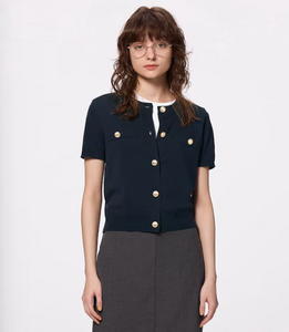 GU Metal Button Cardigan (short sleeve) Q (PRE-ORDER)