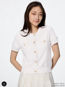 GU Metal Button Cardigan (short sleeve) Q (PRE-ORDER)