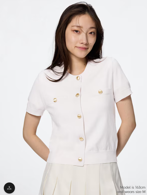 GU Metal Button Cardigan (short sleeve) Q (PRE-ORDER)