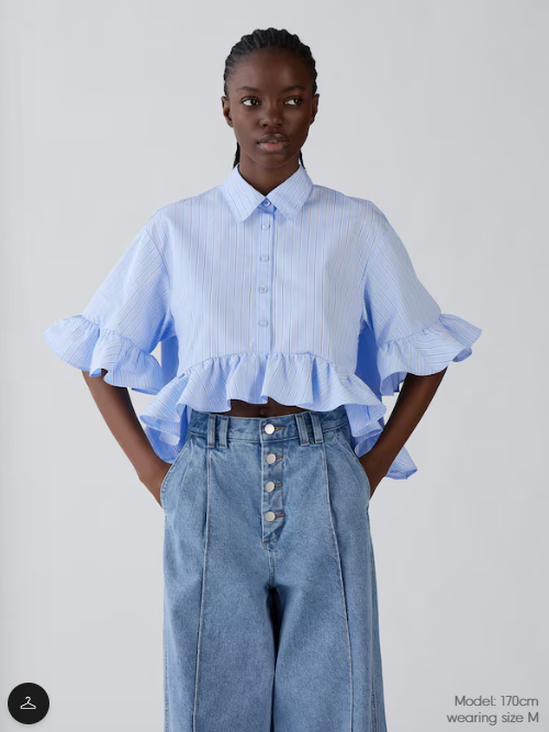 GU Peplum Shirt (half sleeve) by Rokh (PRE-ORDER)