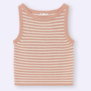 GU Textured Knit Striped Tank Top (Pre-Order)