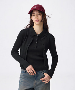 GU 2-Piece Rib Knit Polo Shirt (Pre-order)