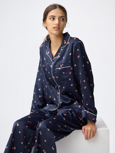 GU Satin pajamas (long sleeves & long pants) (strawberry) (Pre-order)