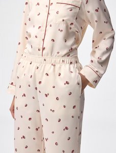 GU Satin pajamas (long sleeves & long pants) (strawberry) (Pre-order)