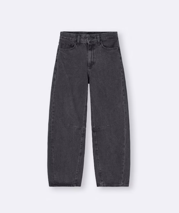 GU Barrel Leg Jeans (Standard Length: 71.0-75.0cm) (Pre-order)