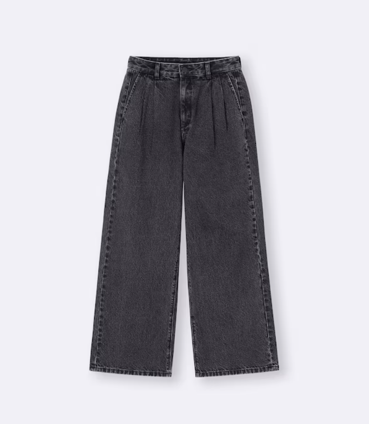 GU Denim tuck trousers (standard length 70.0-74.0cm) (Pre-order)