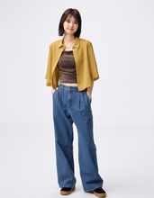 Load image into Gallery viewer, GU Denim tuck trousers (standard length 70.0-74.0cm) (Pre-order)
