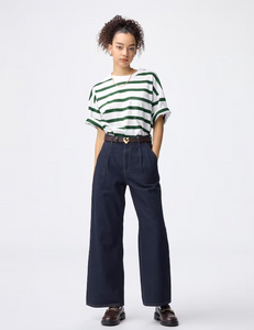 GU Denim tuck trousers (standard length 70.0-74.0cm) (Pre-order)