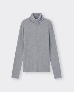 GU Ribbed Turtleneck Sweater (Long Sleeves)