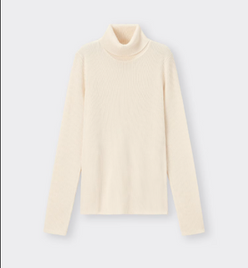 GU Ribbed Turtleneck Sweater (Long Sleeves)