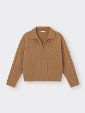 Load image into Gallery viewer, GU Puffy Touch Skipper Cable Sweater
