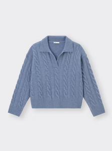 GU Puffy Touch Skipper Cable Sweater