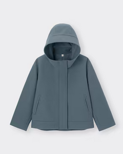 GU Cozy Melton Short Hoodie Coat