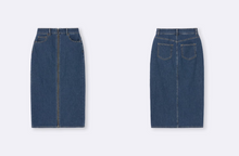 Load image into Gallery viewer, GU Denim Zip Narrow Skirt (Pre-order)
