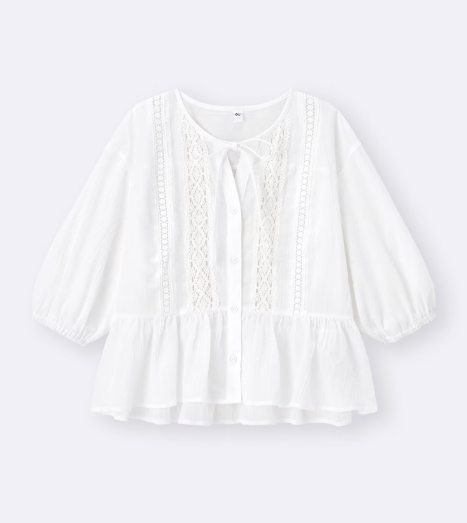 GU Lace Peplum Blouse (half sleeve) Pre-order