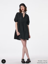 Load image into Gallery viewer, GU Cotton tiered mini dress (half sleeve) (Pre-order)
