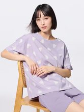 Load image into Gallery viewer, GU Cotton collar lounge set (short sleeve) (cat) [PRE-ORDER]
