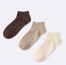 Load image into Gallery viewer, GU Ribbed Color Short Socks 3 pcs.
