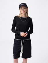 Load image into Gallery viewer, GU Soft Sheer rew neck T-shirt (long sleeve)(Pre-Order)
