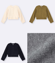 Load image into Gallery viewer, GU Puff Knit Two-piece Cardigan (Pre-order)
