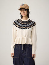 Load image into Gallery viewer, GU Peplum Knit Pullover by rokh
