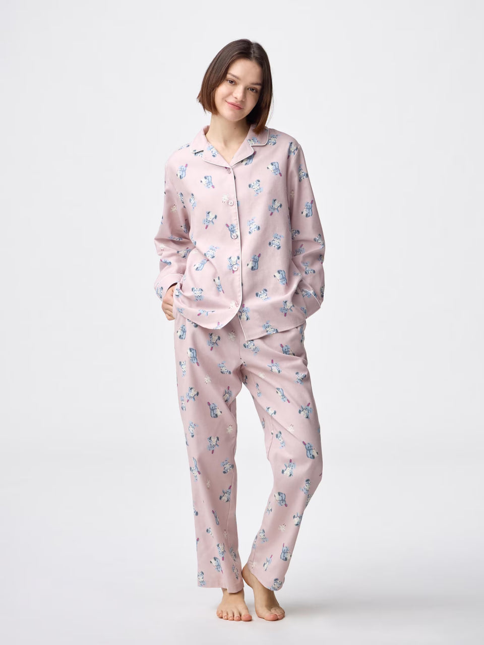 GU Flannel Pajamas -Rabbit (long sleeves & long pants)