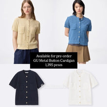 Load image into Gallery viewer, GU Metal Button Cardigan (NEW)

