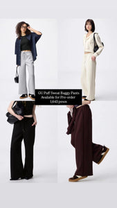 GU Puff sweat baggy pants (standard length 68.0-72.0cm)