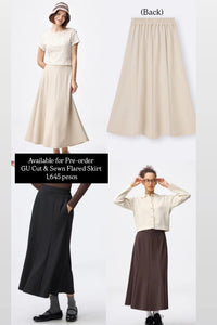 GU Cut and Sewn Flared Skirt Q(Pre-order)
