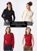 Load image into Gallery viewer, GU 2-Piece Rib Knit Polo Shirt (Pre-order)
