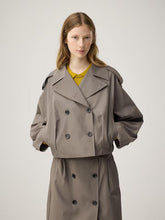 Load image into Gallery viewer, Short Trench Check Coat by rokh
