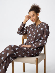 GU Flannel Pajamas -Rabbit (long sleeves & long pants)