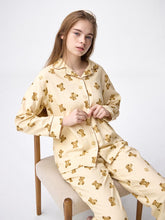Load image into Gallery viewer, GU Flannel pajamas - Bear (long sleeves &amp; long pants)
